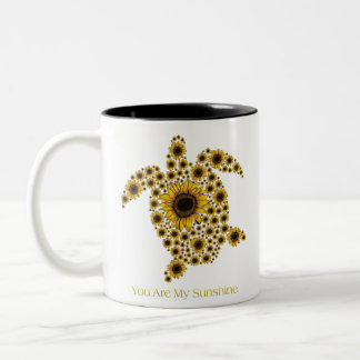Sonnenblumenschildkröte-Tasse Zweifarbige Tasse
