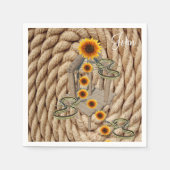 Sonnenblumenschlangen Papier Napkins Serviette (Vorderseite)