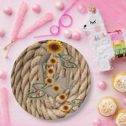 Sonnenblumenschlangen Papier Teller (Party)