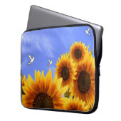 Sonnenblumenschlauch für Ipad Laptopschutzhülle (Vorderseite Links)