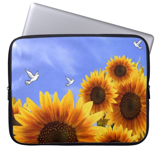 Sonnenblumenschlauch für Ipad Laptopschutzhülle (Vorderseite)