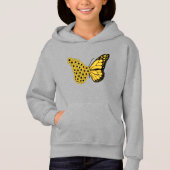 Sonnenblumenschmetterling Vintage Frauenmonarchin Hoodie (Vorderseite)