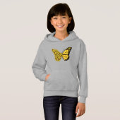 Sonnenblumenschmetterling Vintage Frauenmonarchin Hoodie (Vorne ganz)