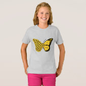 Sonnenblumenschmetterling Vintage Frauenmonarchin T-Shirt (Vorne ganz)