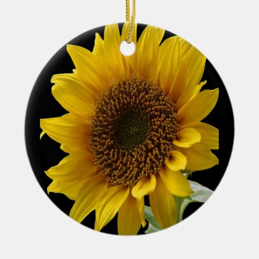 Sonnenblumenschmuck Keramikornament (Vorne)