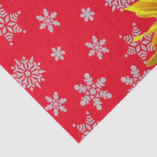 Sonnenblumenschneeflocke Rotes Gewebepapier Seidenpapier (Ausschnitt)