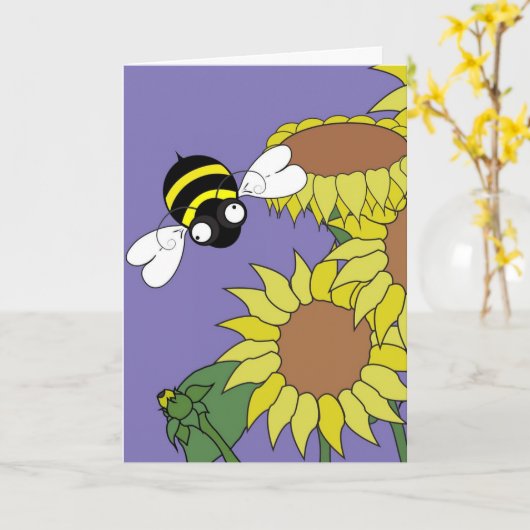 Sonnenblumenschrei Karte (Gelbe Blume)