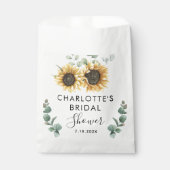 Sonnenblumenschrift Botanisches Brautparty Geschenktütchen (Vorderseite)