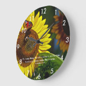 Sonnenblumenschrift Große Wanduhr (Winkel)