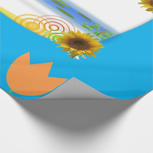 Sonnenblumenschutzpapier Geschenkpapier (Ecke)