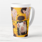 Sonnenblumenschweine Latte-Tasse Milchtasse (Rechte Ecke)