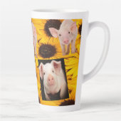 Sonnenblumenschweine Latte-Tasse Milchtasse (Rechts)