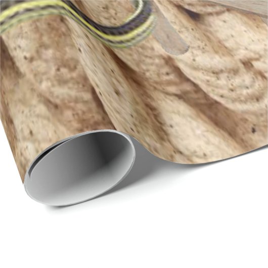 Sonnenblumenseil Schlangen Matte Wrapping Paper Geschenkpapier (Rolleneckpunkt)