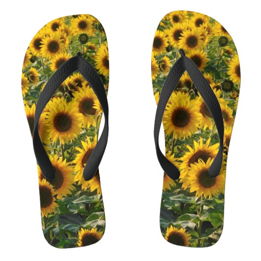 Sonnenblumenserenade Flip Flops Badesandalen (Fußbett)