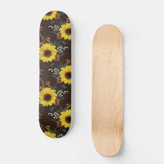Sonnenblumenskateboard Skateboard (Vorderseite)