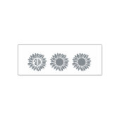 Sonnenblumenskizze und Monogramm Permastempel (Design)