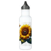 Sonnenblumensommer Edelstahlflasche (Links)