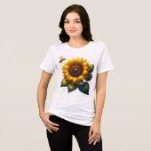 Sonnenblumensommer Tri-Blend Shirt (Vorderseite voll)