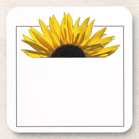 Sonnenblumensonne Getränkeuntersetzer (Vorderseite)