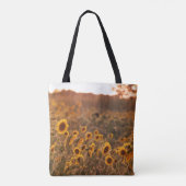 Sonnenblumensonne in ländlicher Feldfarbe Tasche (Rückseite)