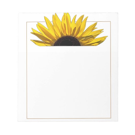 Sonnenblumensonne Notizblock (Vorderseite)