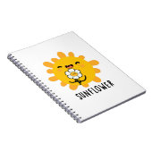 Sonnenblumensonne und Blume Pub Notizblock (Rechte Seite)