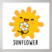 Sonnenblumensonne und Blume Pub Poster (Vorne)