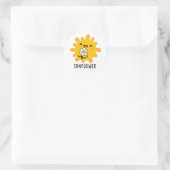 Sonnenblumensonne und Blume Pub Runder Aufkleber (Tasche)