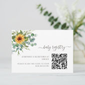 Sonnenblumensonnendusche Babydusche QR Code Begleitkarte (Stehend Vorderseite)