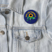 Sonnenblumensonnenenergie Navy Blau Button (Beispiel)