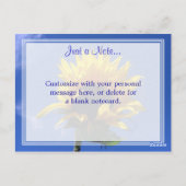 Sonnenblumensonnenkarte Unlinetarisiert Postkarte (Rückseite)