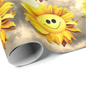 Sonnenblumensonnenschutzpapier Geschenkpapier (Rolleneckpunkt)