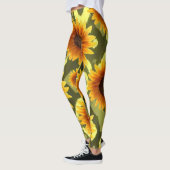 Sonnenblumensortierte Blume Leggings-Teenager Leggings (Links)