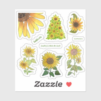 Sonnenblumensortiment Aufkleber
