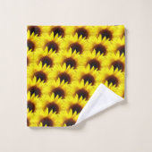 Sonnenblumenspass in der Sonne Badhandtuch Set (Waschlappen)