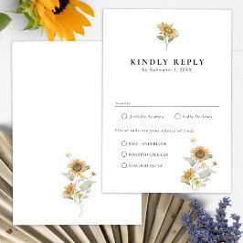 Sonnenblumenspeisen RSVP-Karte RSVP Karte