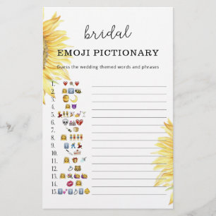 Sonnenblumenspiel Emoji-Brautparty