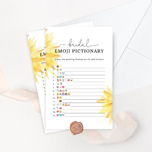 Sonnenblumenspiel Emoji-Brautparty