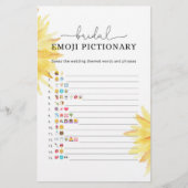 Sonnenblumenspiel Emoji-Brautparty (Vorderseite)