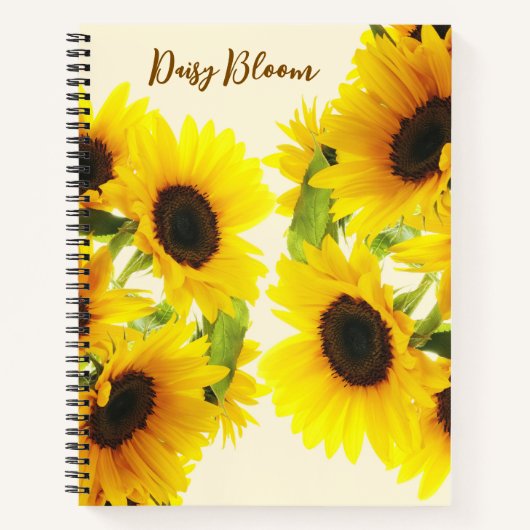Sonnenblumenspirale Notizblock (Vorderseite)