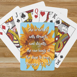 Sonnenblumensprichwörter 31:25 Custom Spielkarten