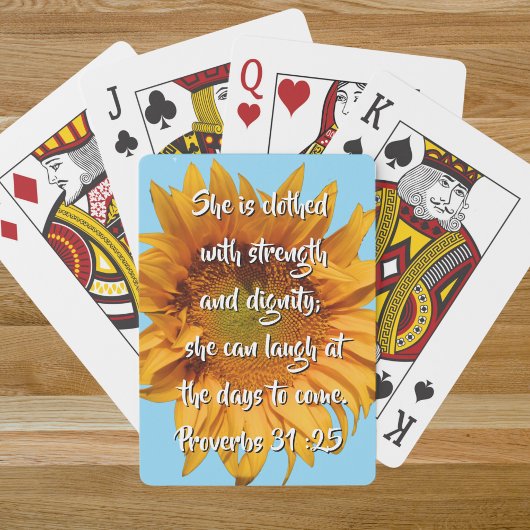 Sonnenblumensprichwörter 31:25 Custom Spielkarten