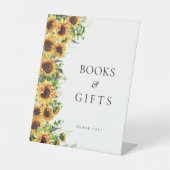 Sonnenblumenspülung Babyduschbücher und Geschenke Sockelschild (Vorderseite)