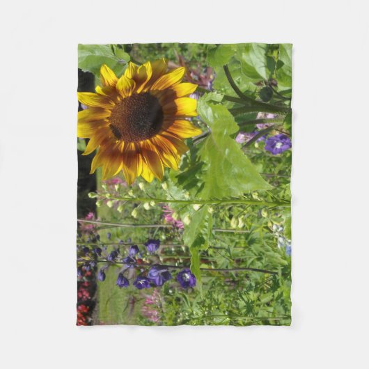 Sonnenblumenspülung Fleecedecke (Vorderseite)