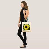 Sonnenblumenspürung Baumwolltasche Tragetasche (Vorderseite (Model))