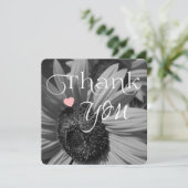 Sonnenblumenstärke Danke Karten (Stehend Vorderseite)