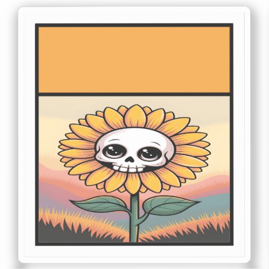 Sonnenblumensticker Aufkleber (Vorderseite)