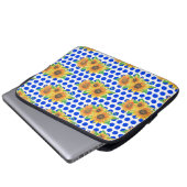 Sonnenblumenstickerei Laptopschutzhülle (Vorne Knopf)