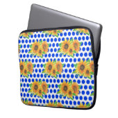 Sonnenblumenstickerei Laptopschutzhülle (Vorderseite Links)