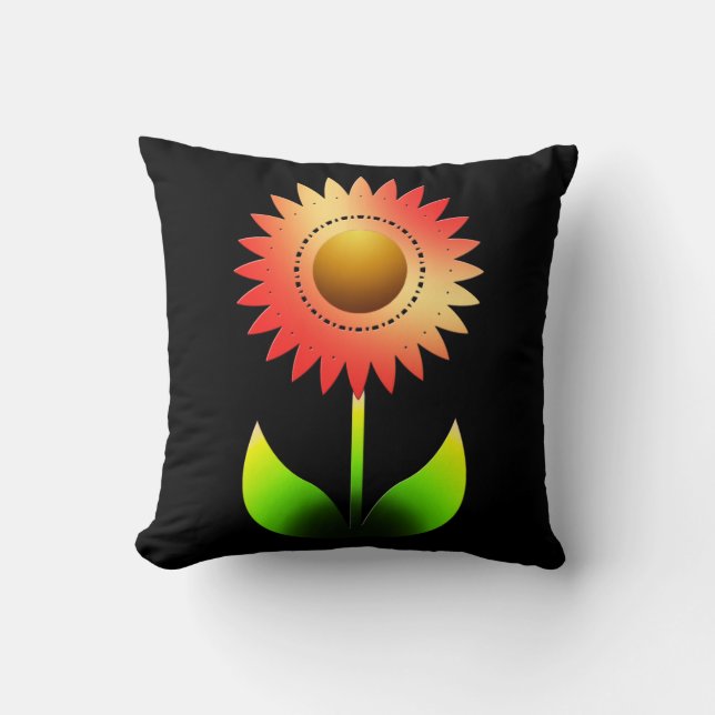 Sonnenblumenstil-Kissen II Kissen (Vorderseite)